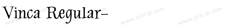 Vinca Regular字体转换